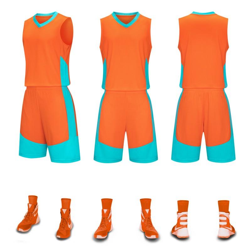 Mens Basketball Jersey Set Adult Kids Training Sports Outdoor Quick-Dry Team Uniform Plus Size