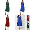 Trendy Plus Size Summer Vogue Sexy Asymmetric Hem V Neck Mini Dress For Fashion Forward Women
