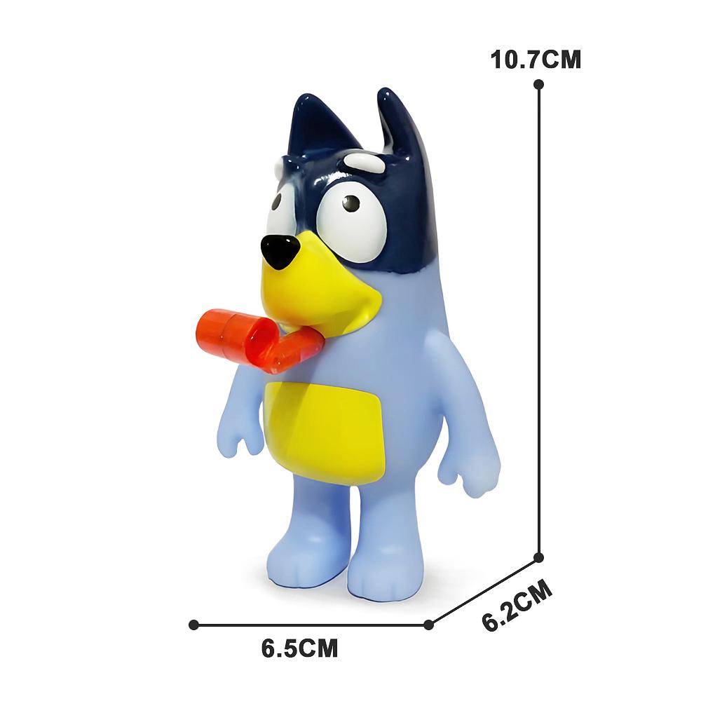 Bluey And Bingo Anime Figure PVC Dolls Pinch And Make A Sound Eject The Tongue Funny And Stress Relieving Kids Toys