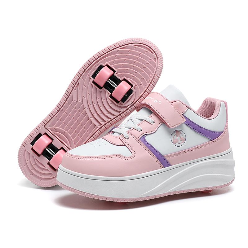 Четырехколесные спортивные роликовые коньки для мальчиков и девочек, можно снять студенческую обувь для скейтбординга, спортивную обувь