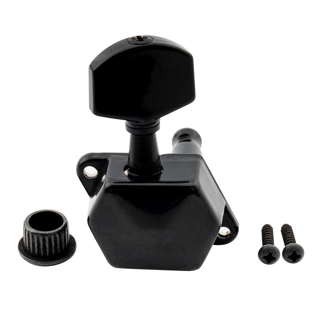 Musiclily Pro Guitar Tuners for Electric Black 6-Piece Strat/Telecaster Guitars,