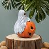 Halloween Ghost Pumpkin Resin Ornament Ghost Sitting On Pumpkin Couple Ornament for Party Home Bedroom Shelf Table Decor FC