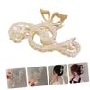 Rhinestone Music Note Claw Clip Thick Hair Metal Hairpins Luxury Clef Shape Women
