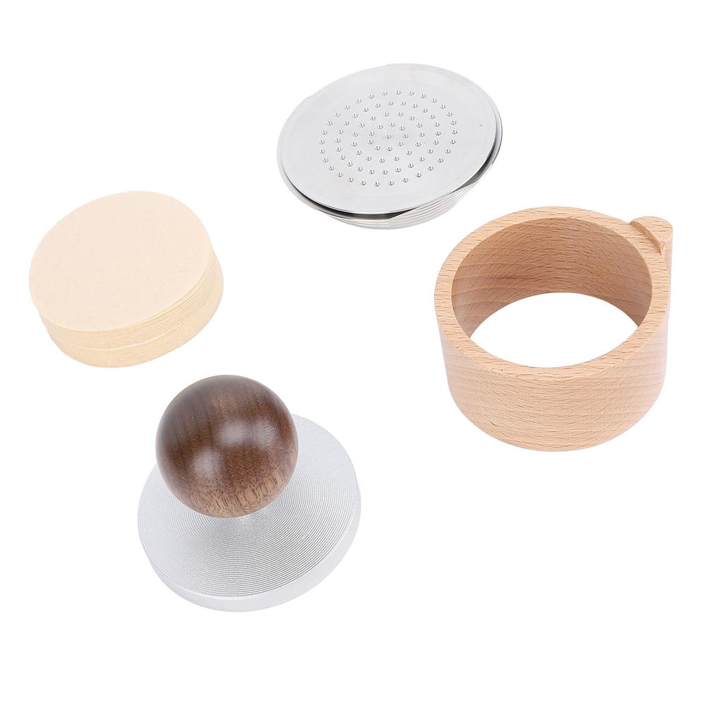 Многоразовые кофейные капсулы из нержавеющей стали, заправляемый кофейный фильтр с щеточкой для трамбовки и ложкой для