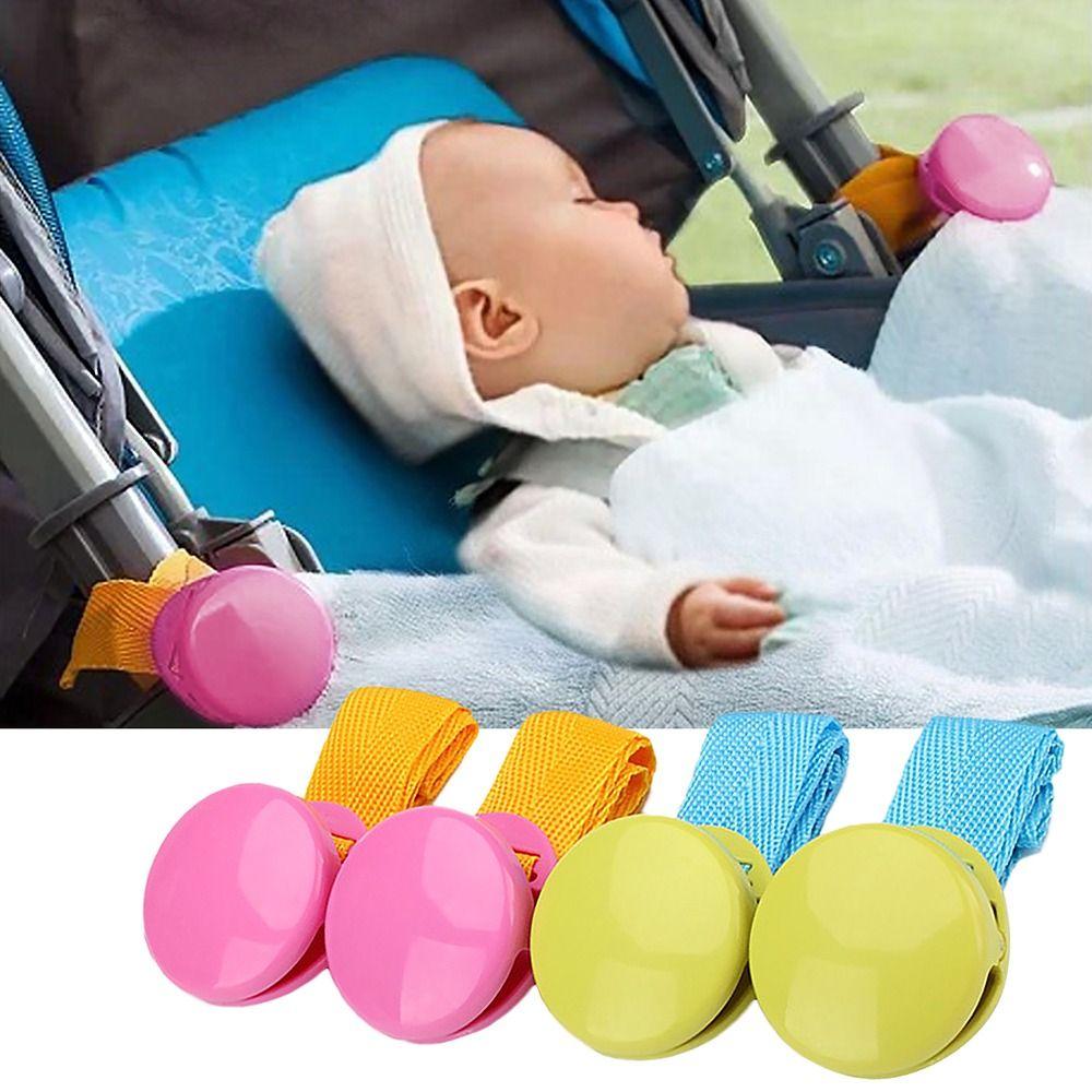 1Pair Outdoor Clamps Safety Stroller Blanket Clip Anti-slip Pushchair Kids Trolley Tool