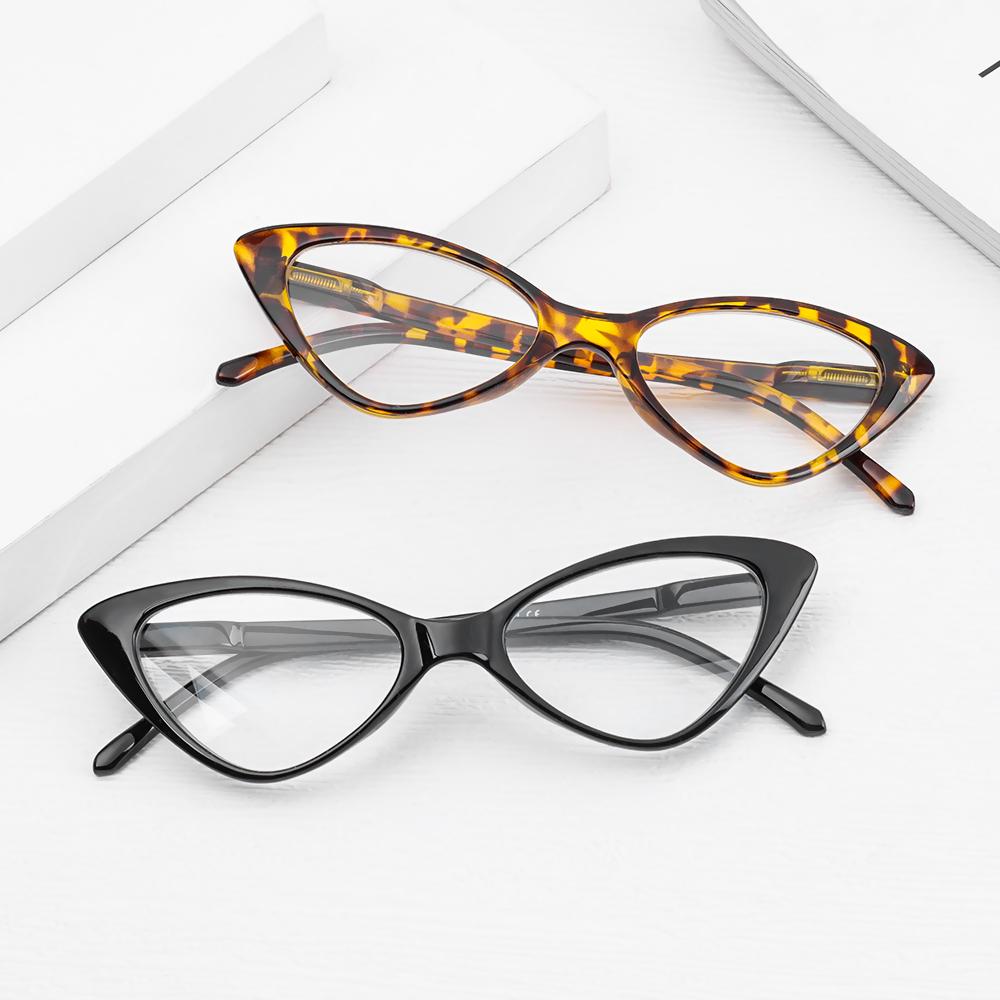 HD Lens Eyeglasses Cat Eyes Presbyopia Eyeglasses Clear Lens Magnifying Eyewear Reading Glasses