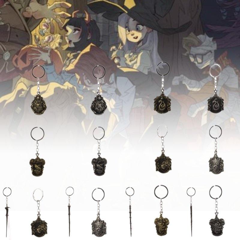 Potter Magic Harry Awakened Badge Scepter Alloy Key Chain Bag Decoration Pendant