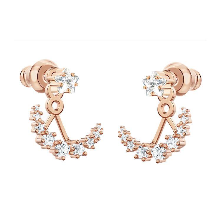 Swarovski Пенелопа Крус Серия Moonsun Двойного назначения Серьги-гвоздики в форме полумесяца Серьги женские Белый 5486351