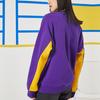 Толстовки Li Ning Унисекс Новые Фиолетовые Lakers С круглым вырезом Утепленные Обычные AWDQ654-4