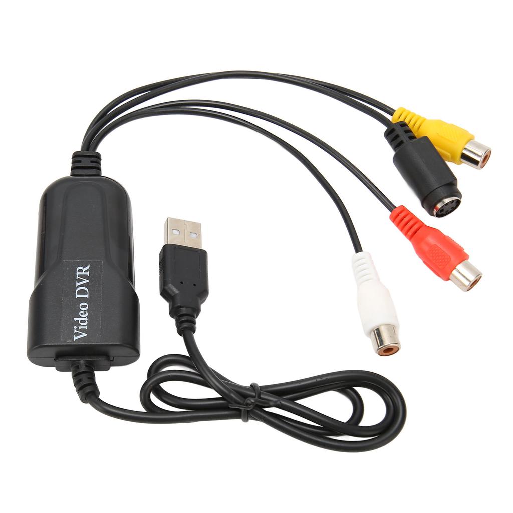 Video Capture Card Device RCA to USB Sound Video Converter VHS DV VCR Hi8 DVD to Digital Converter for Windows for OS X