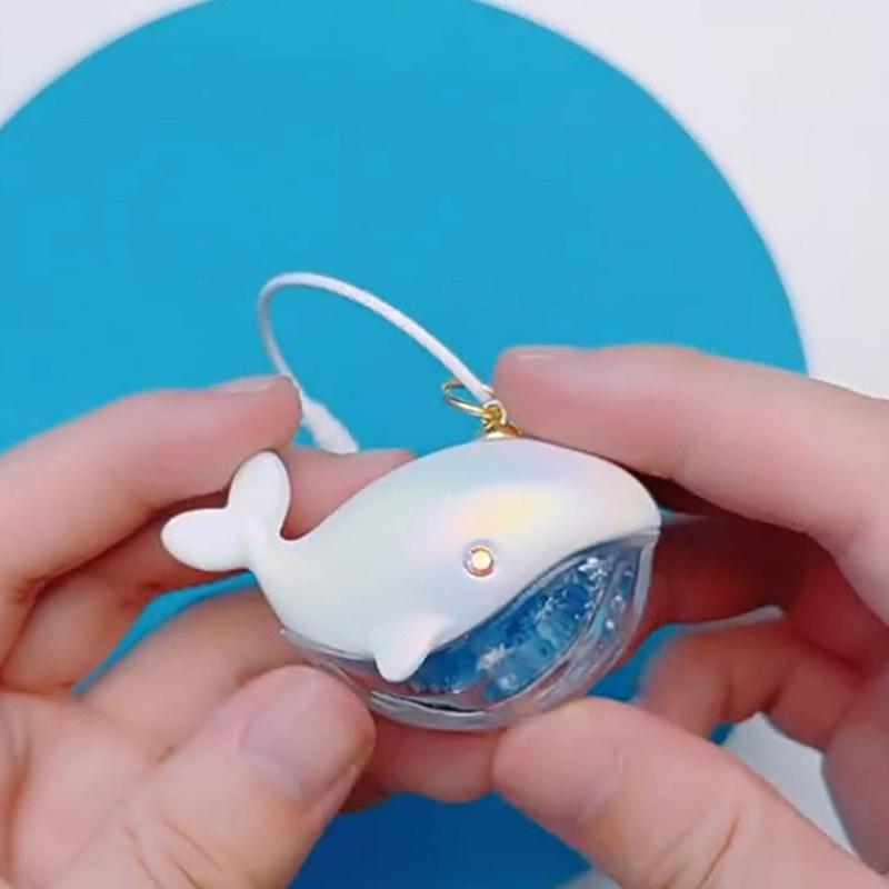 1 шт., детский подарок на день рождения для девочек, мультяшный цветной лазерный брелок в виде кита для женщин, сумка, подвеска, ПВХ, морское животное, автомобильный брелок