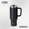 1200ml Tyeso Vacuum With Handle Bottle Stainless Steel Car Mug Straw Thermal Iced Travel Cup Tumbler Hot Cold Water Cup