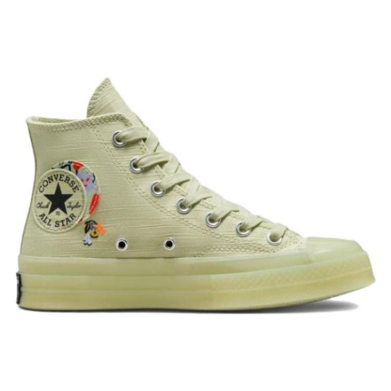 Converse 1970-е годы Chuck Taylor All Star Тренд Нескользящие Износостойкие Легкие Высокие Кеды Женские Оливково-зеленые