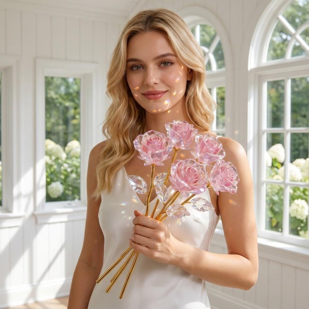 10Pcs Handcrafted Eternal Roses Large Foil Plated Rose for Valentine's Day and Mother's Day