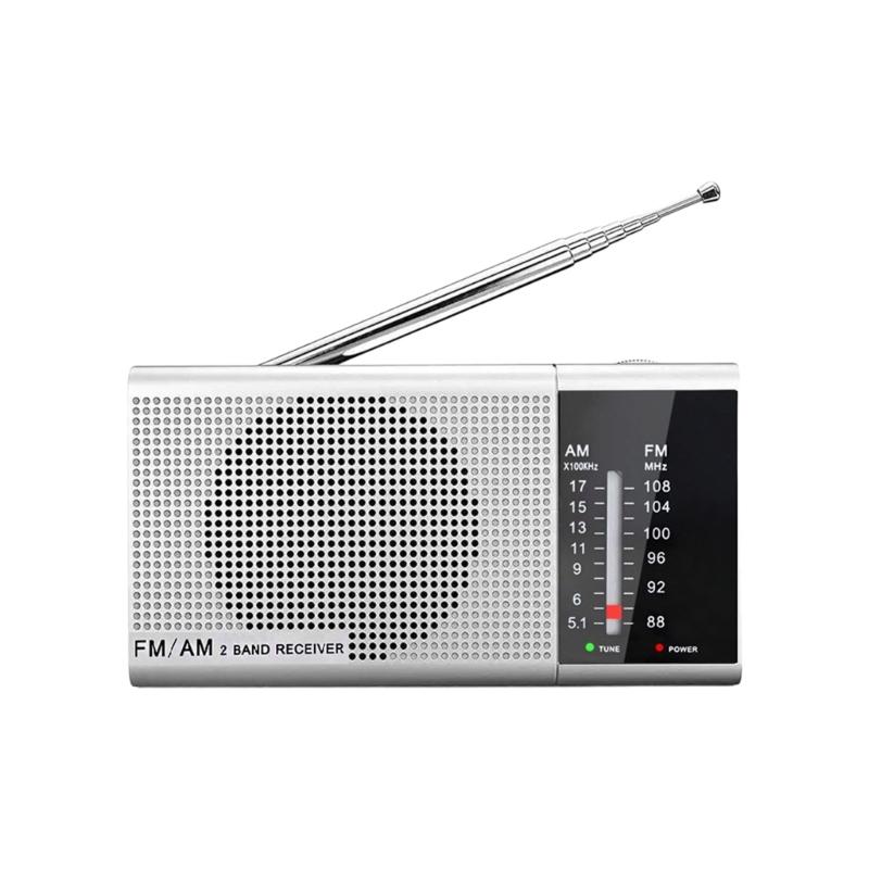 Мини-портативное FM AM радио с окном частот и встроенным динамиком, легко переносимое для пожилых, питание от батареек
