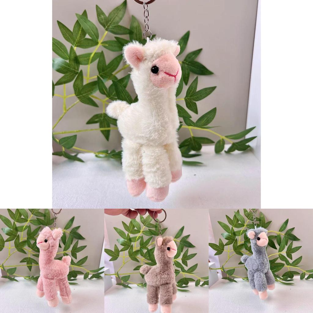 Playful Alpaca Plush Keychain Cute Mini Doll Super Soft Accessory For Bag Charm