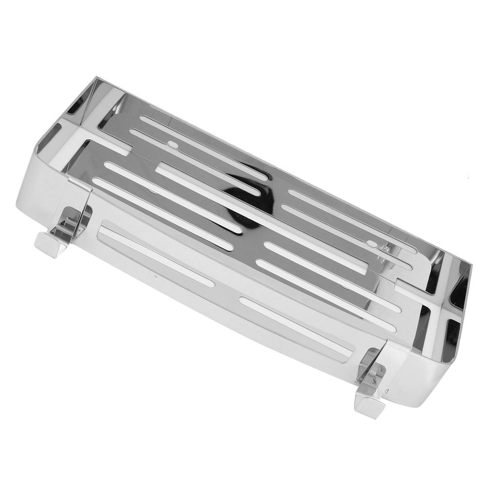 Stainless Steel Wall Mounted Hollow Shelf Bathroom Shampoo Storage Basket Rack Organizer