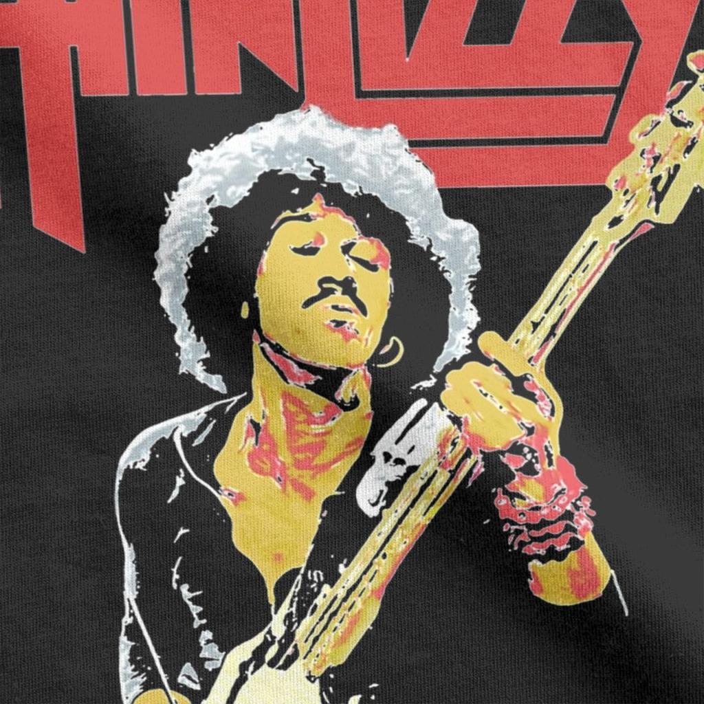 Рок-группа 90-х Мужские Женские Футболки Thin Lizzy Повседневные Футболки Короткий Рукав Круглый Вырез Футболка Чистый Хлопок Оригинальные Топы
