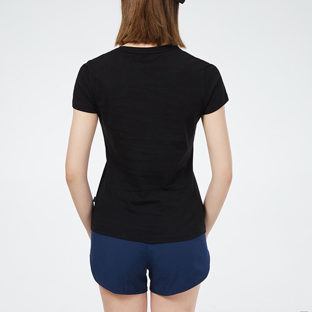 Puma Футболка с коротким рукавом и круглым вырезом в стиле американского винтажного принта с логотипом и сердцем, женские топы, цвет черный 845596-01