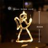 LED Light Snowflake Santa Window Ornaments Decoration for Home Xmas Navidad New Year Christmas Decor Fairy Lamp String Lights