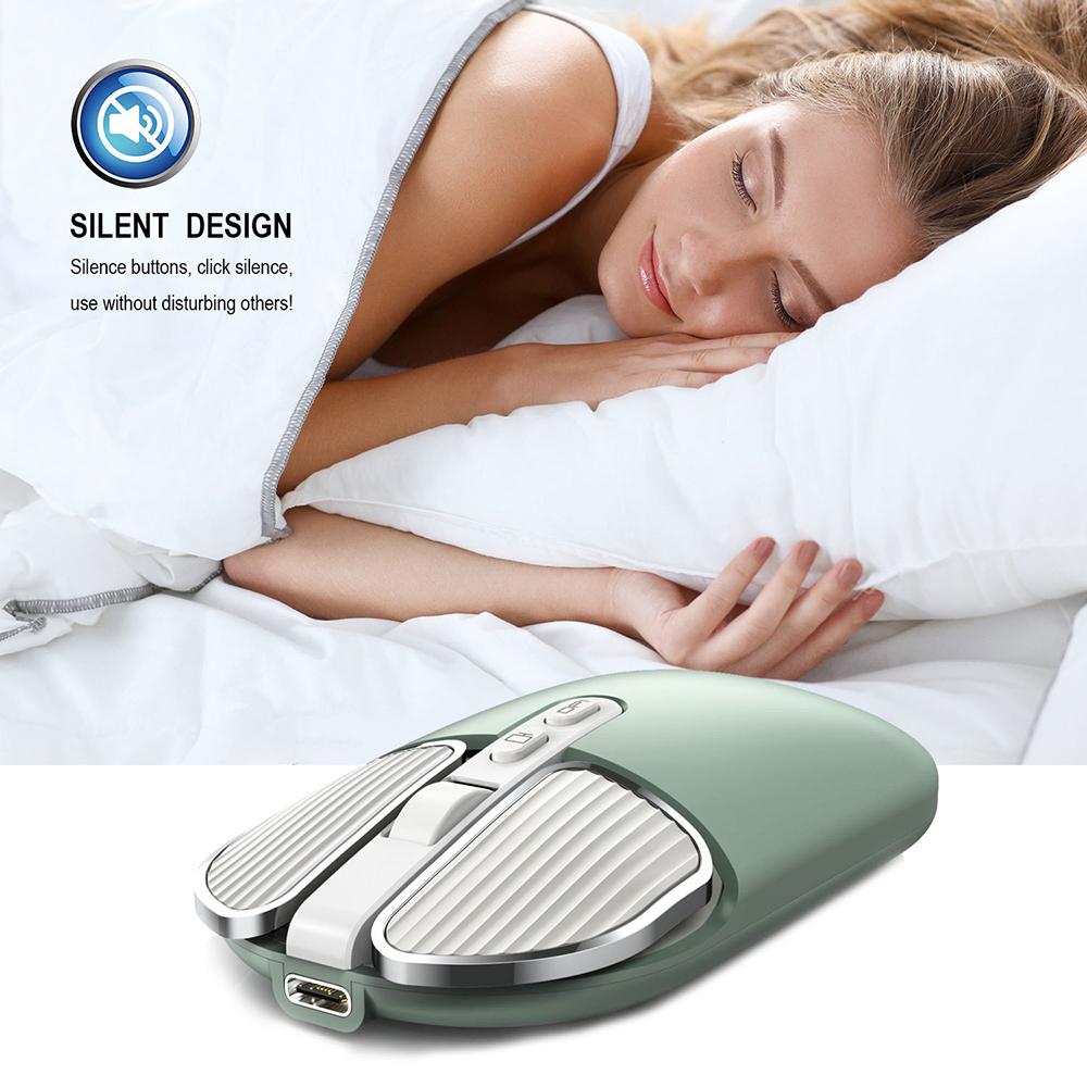 Двухрежимная беспроводная мышь Bluetooth 5.1, 2,4 г, перезаряжаемые бесшумные геймерские мыши, настольная USB-оптическая игровая мышь с одним щелчком мыши