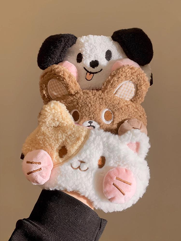 Мультяшная милая плюшевая маска для сна для женщин и студентов