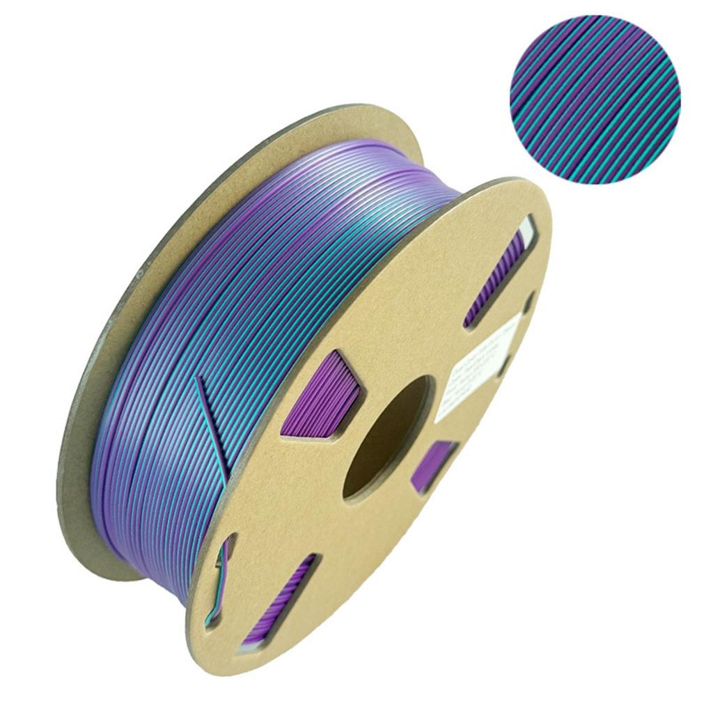 3D Printing Filament, Color Shiny PLA+ Filament 1.75mm, Silk Textures, 360°  Unveils Varied Colors, Dimensional Accuracy +/- 0.02mm, 1KG Spool(2.2lbs)