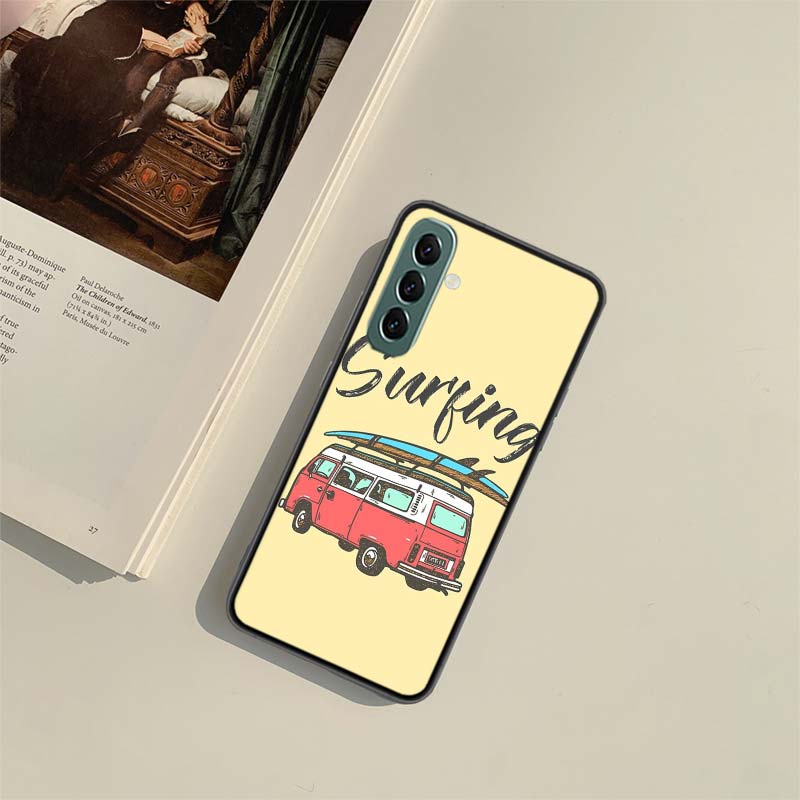 Hippie Peace Bus and Sunflower Phone Case for Samsung A54 A14 A24 A34 A17 A37 A57 A55 A35 A25 A15 A07 A05S A04S A12 A22 A32 A52S
