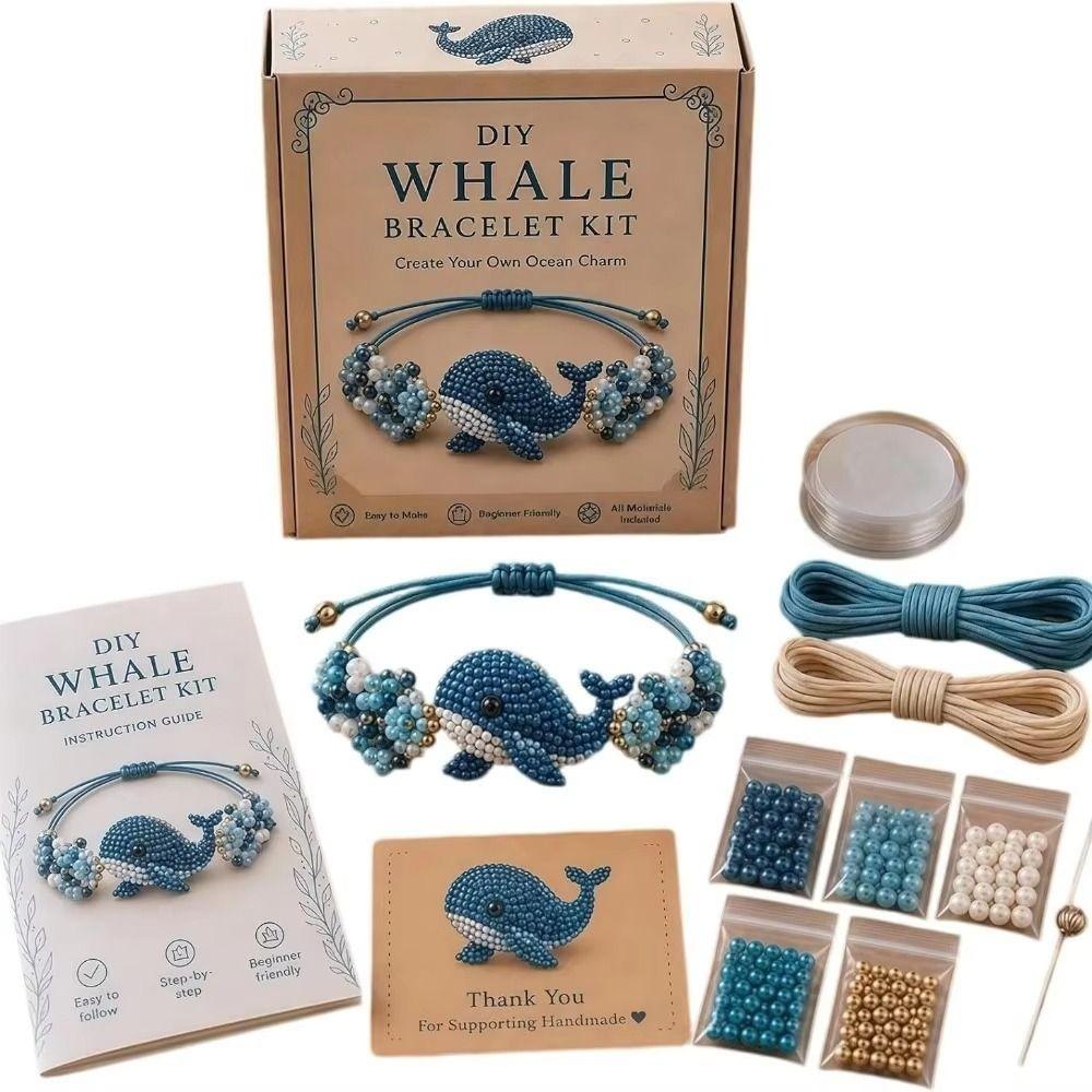 3D Design Beaded Bracelet Kit Cute Charm Jewelry Making Set Creative Beadwork Kit Friendship Gift