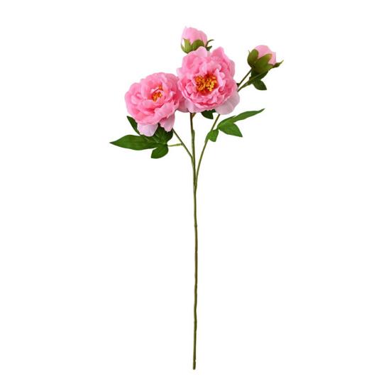 Искусственный Цветок Пиона с Эффектом Реального Прикосновения, Имитация Шелкового Пиона с Длинным Стеблем для Валентинова Дня, Цветочной Композиции, Свадебной Вечеринки, Декора Вазы для Дома и Кухни