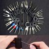 36PCS Car Wire Harness Terminal Extraction Pick Connector Pin Remove Tool Electrical Crimp Extractor Puller Repair Removal Terminals Key Tools For