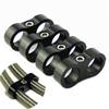 Double Hole Oil Line Clamp Divider Clamp Braid Fuel Hose Clam Oil Line Connector