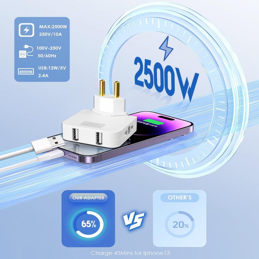 Белые 180 вращающихся розеток, пластиковый настенный удлинитель, преобразователь мощности, электрик
