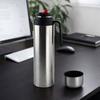 Термос для мате Yerba Mate 1000 мл, нержавеющая сталь, двойные стенки, вакуумная колба, большая емкость, дизайн с трубочкой, термобутылка