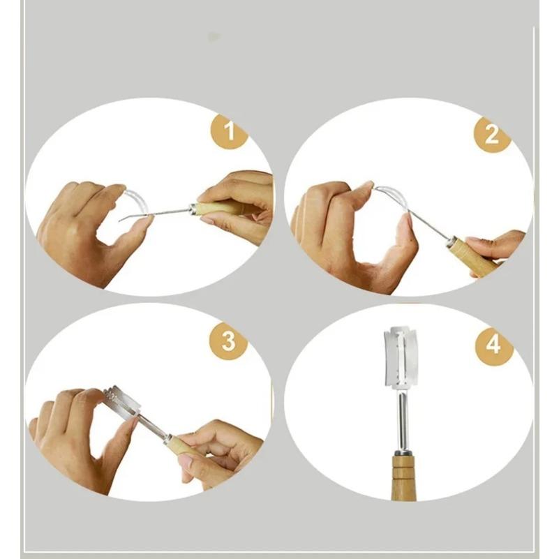 Деревянная хлеборезка с изогнутой длинной ручкой для точной нарезки тостов, багетов, инструмент для выпечки в европейском стиле