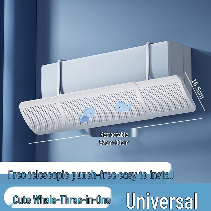 Universal Wall-Mounted Air Conditioner Wind Deflector - No Installation Windproof Guide Cover