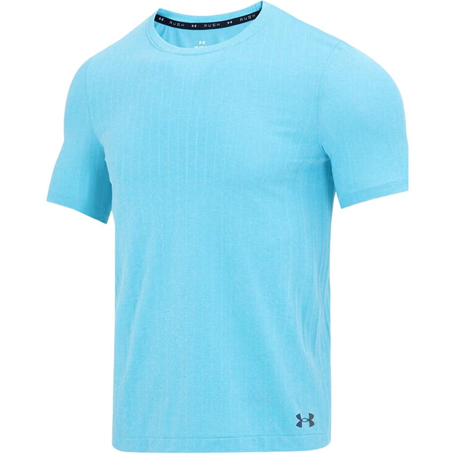 Under Armour Однотонная сетчатая спортивная футболка с круглым вырезом, мужские топы, ледниково-синий 1373724-433