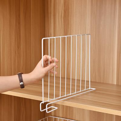 1 пара металлических разделителей полок, высокопрочная нержавеющая организация шкафа, простая установка, вертикальный металлический разделитель полок шкафа