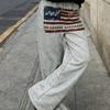 European and American Autumn and Winter Street Fashion Printed Loose Design Long Women's Casual Pants