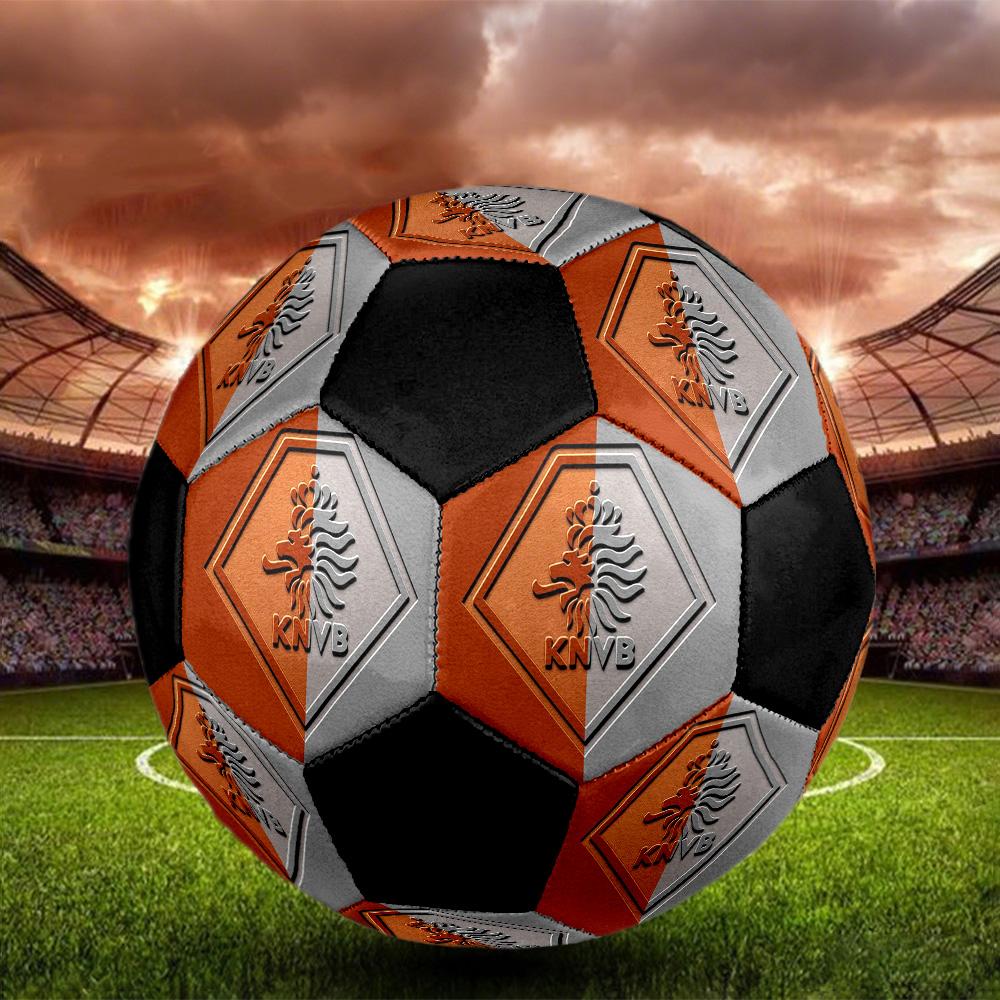 KNVB Indoor Soccer Ball Colorful Machine Stitched PVC Size 5 Team Training Competition Ready Durable High-Bounce Cool Sports Gift