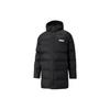 Solid Down Longline Logo Hooded Puffer Jacket Men Outerwear Black 846326-01