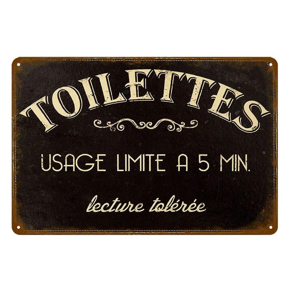 Metal Tin Signs Restroom Toilet Wall Decoration Plaque Vintage Art Poster Iron Painting for Man Cave Home Cafe Bathroom Club