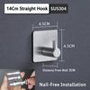 Stainless Steel Adhesive Hooks Wall Mounted Hook