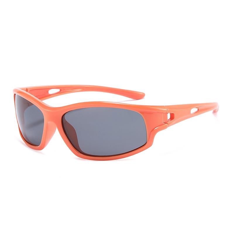 Youth Outdoor Sports Sunglasses Children's Soft Silicone Polarized Silver Cycling