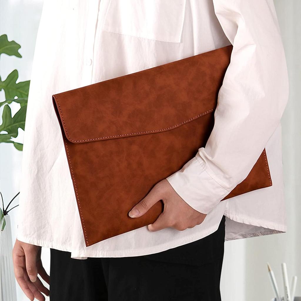 VANRA Органайзер для папок-файлов Папки-файлы из ПУ-кожи Держатель для документов Проектные карманы с магнитной кнопкой и внутренним карманом для формата A4 Letter