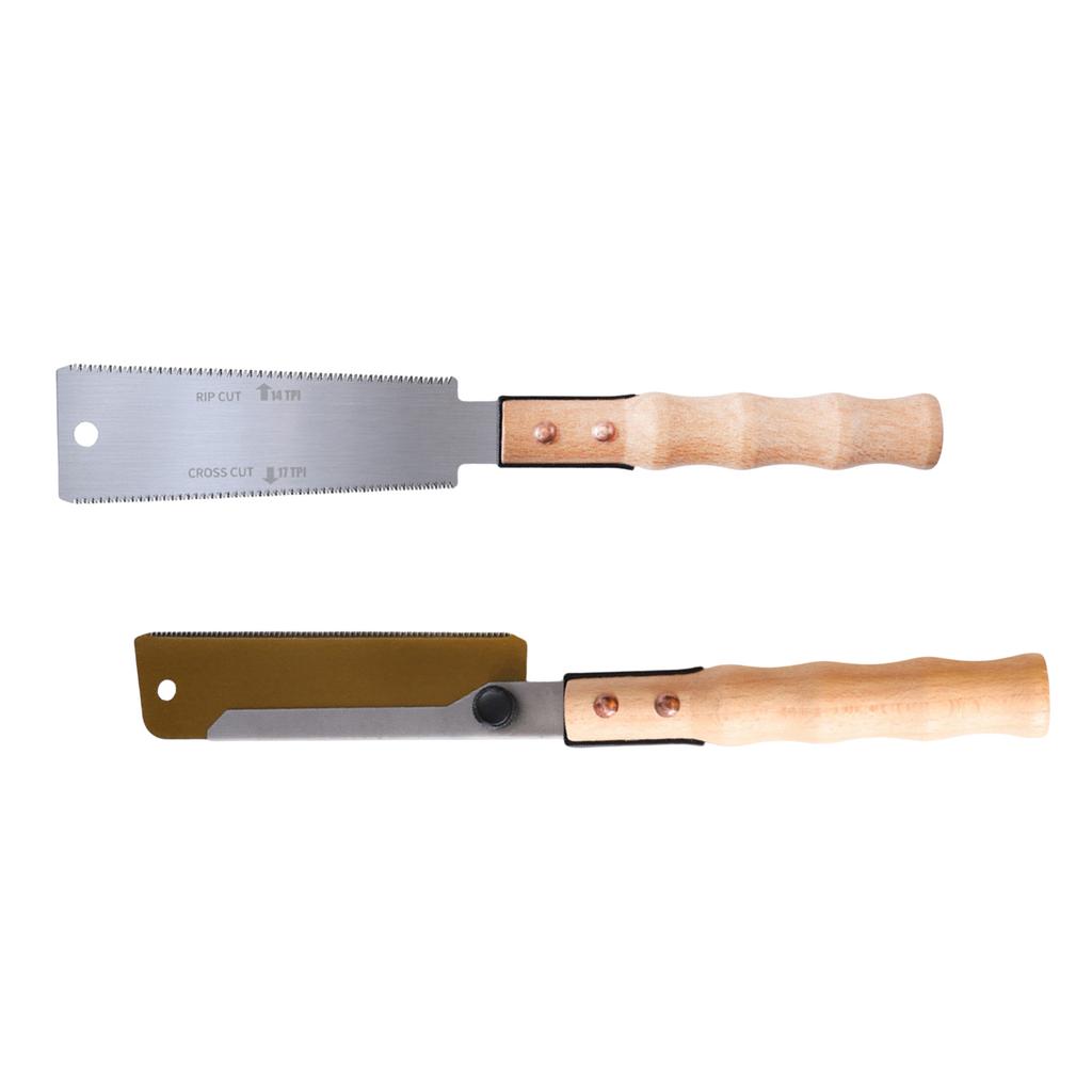 Двусторонняя пила в японском стиле с нескользящей деревянной ручкой, ручной инструмент для точной резки по дереву