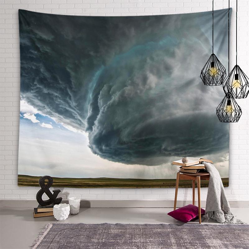 Гобелен Торнадо, настенное художественное украшение, гобелен для комнаты в общежитии, индивидуальное украшение, гобелен для гостиной, спальни, домашний декор