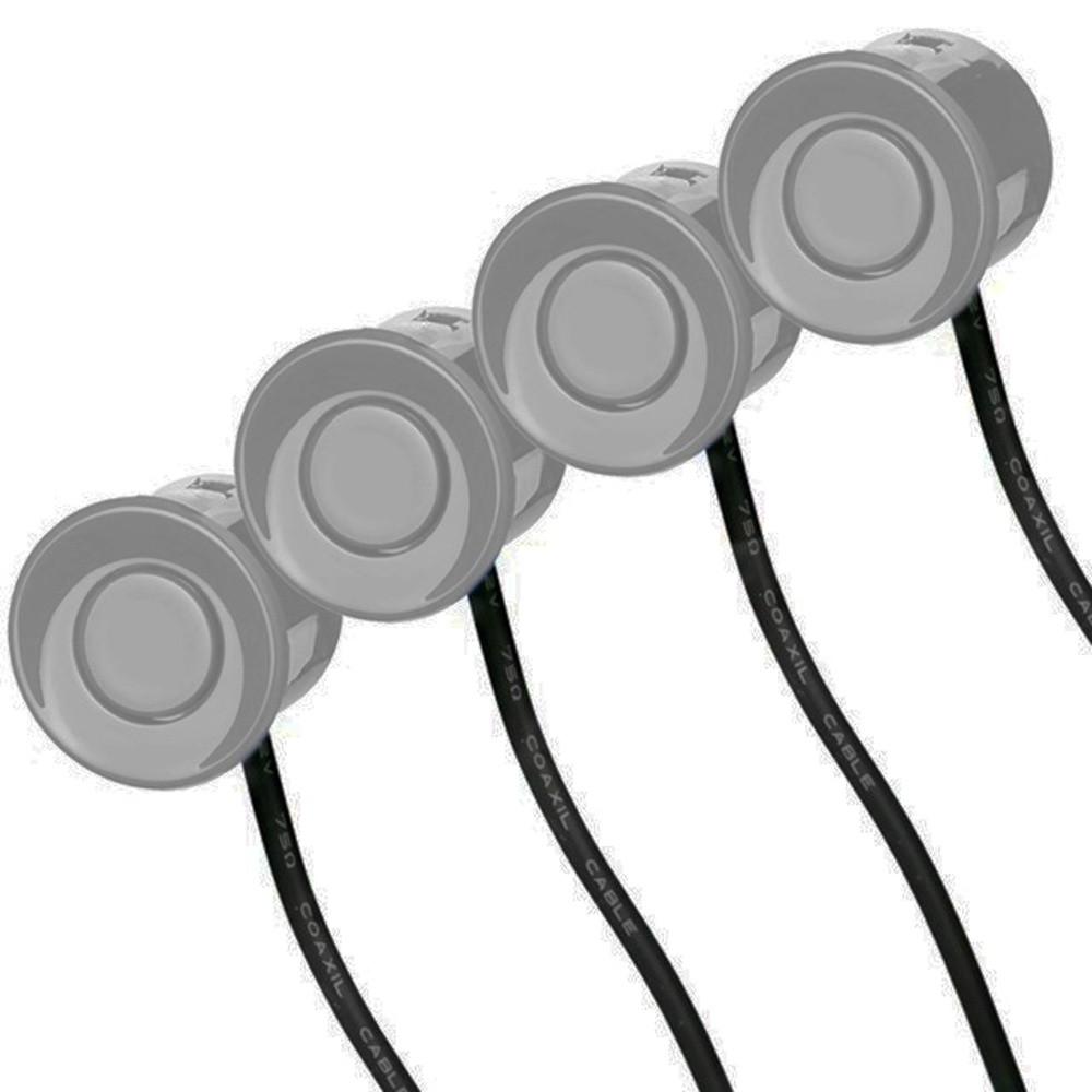 4 датчика парковки, зуммер, блок управления 12В - комплект Серый Внедорожный