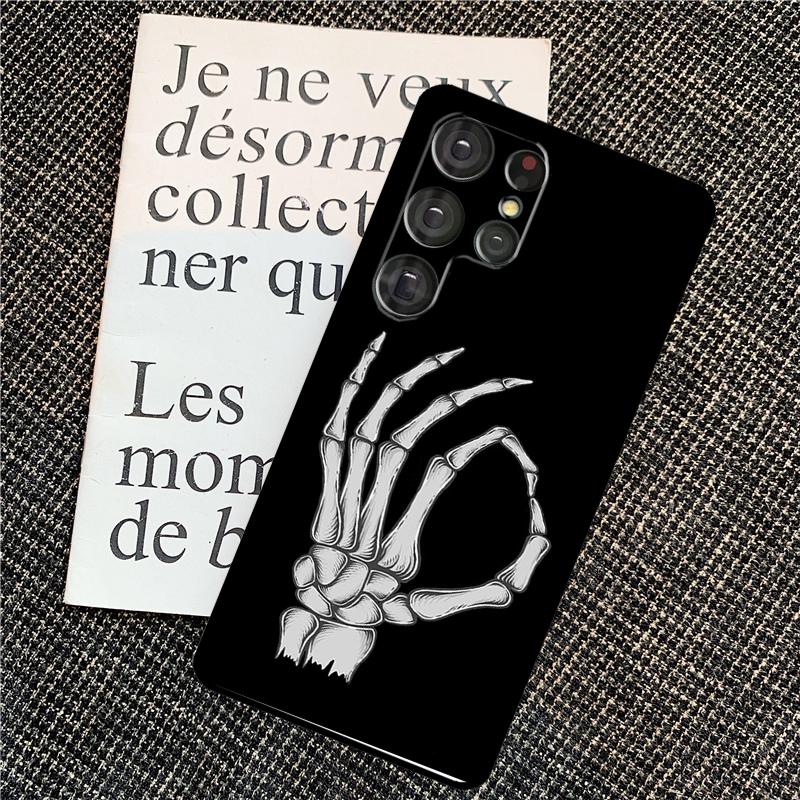 Чехол 'Скелет Средний палец' для Samsung Galaxy S25 S24 Ultra S20 S21 S22 S23 Ultra S9 S10 Plus S25 FE Задняя крышка