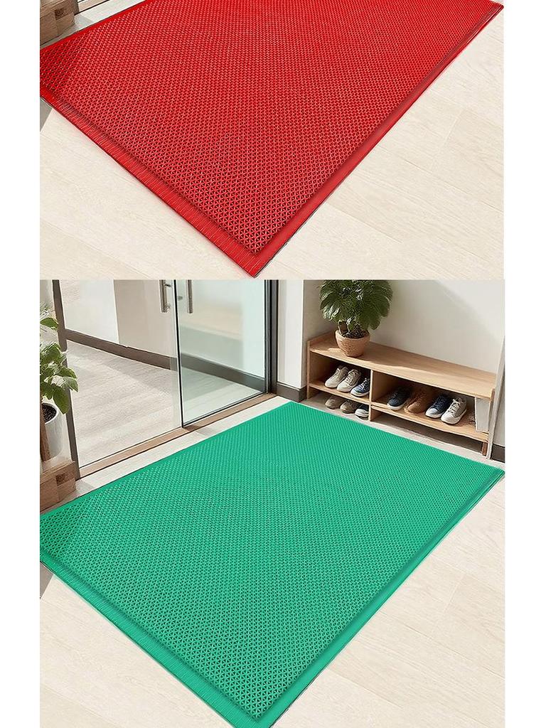 Нескользящий Водонепроницаемый Коврик для Входа в Ванную - Утолщенный ПВХ, Полая Конструкция